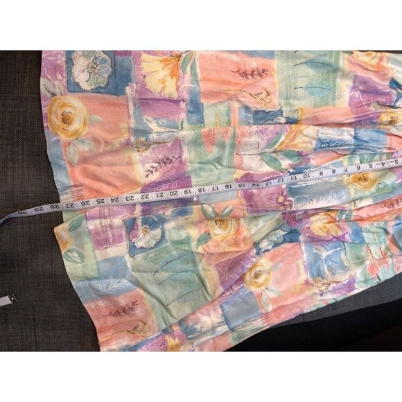 Maxi Pleated Long Pastel Vintage Alfred Dunner Skirt Sz 14 P - Picture 6 of 7